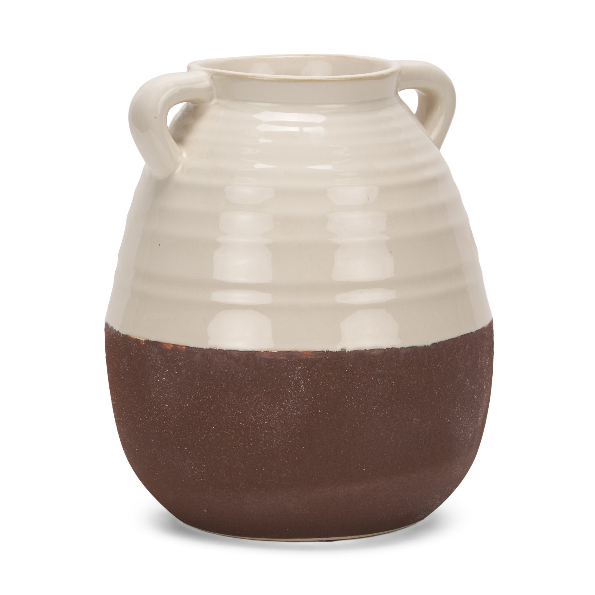 14" Brown Amphora Ceramic Table Vase - Loft&Timber