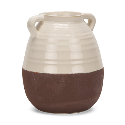 14" Brown Amphora Ceramic Table Vase - Loft&Timber