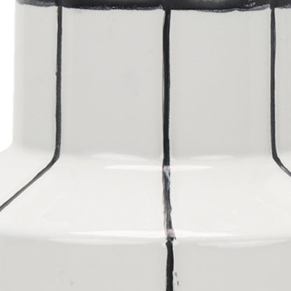 13" White Cylinder Ceramic Table Vase - Loft&Timber