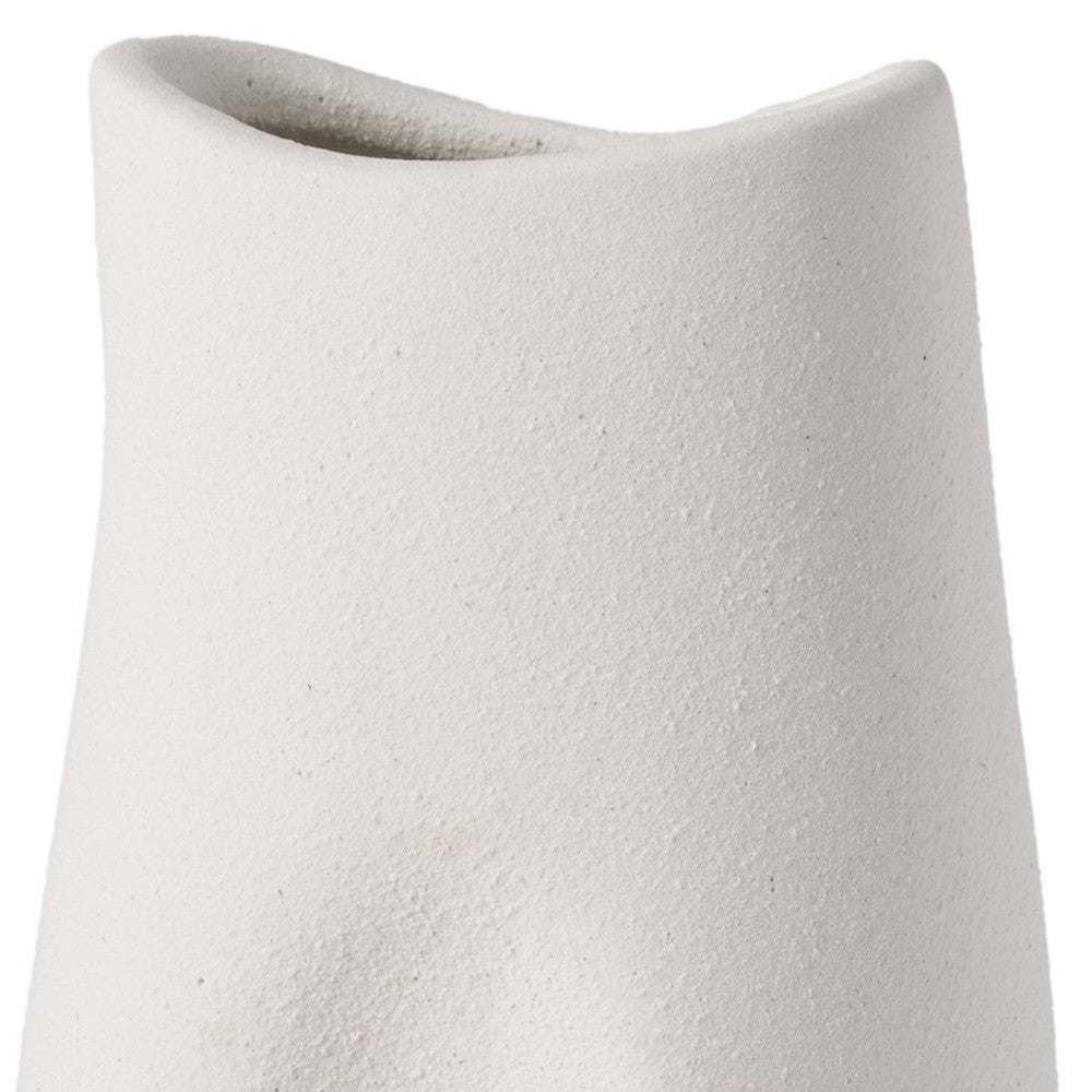 11" White Ceramic Table Vase - Loft&Timber