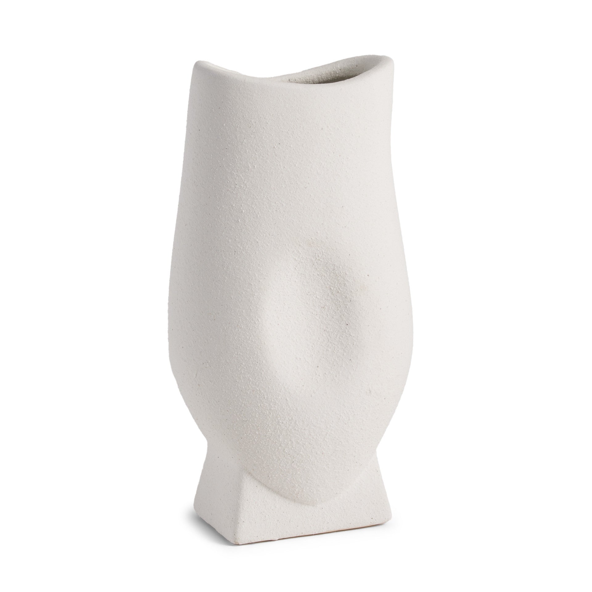 11" White Ceramic Table Vase - Loft&Timber