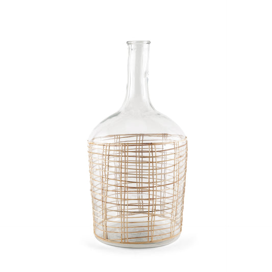 20" Clear Round Glass Floor Vase - Loft&Timber