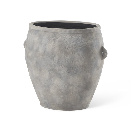 24" Gray Amphora Ceramic Floor Vase - Loft&Timber