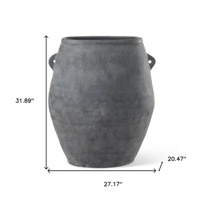 32" Gray Amphora Ceramic Floor Vase - Loft&Timber