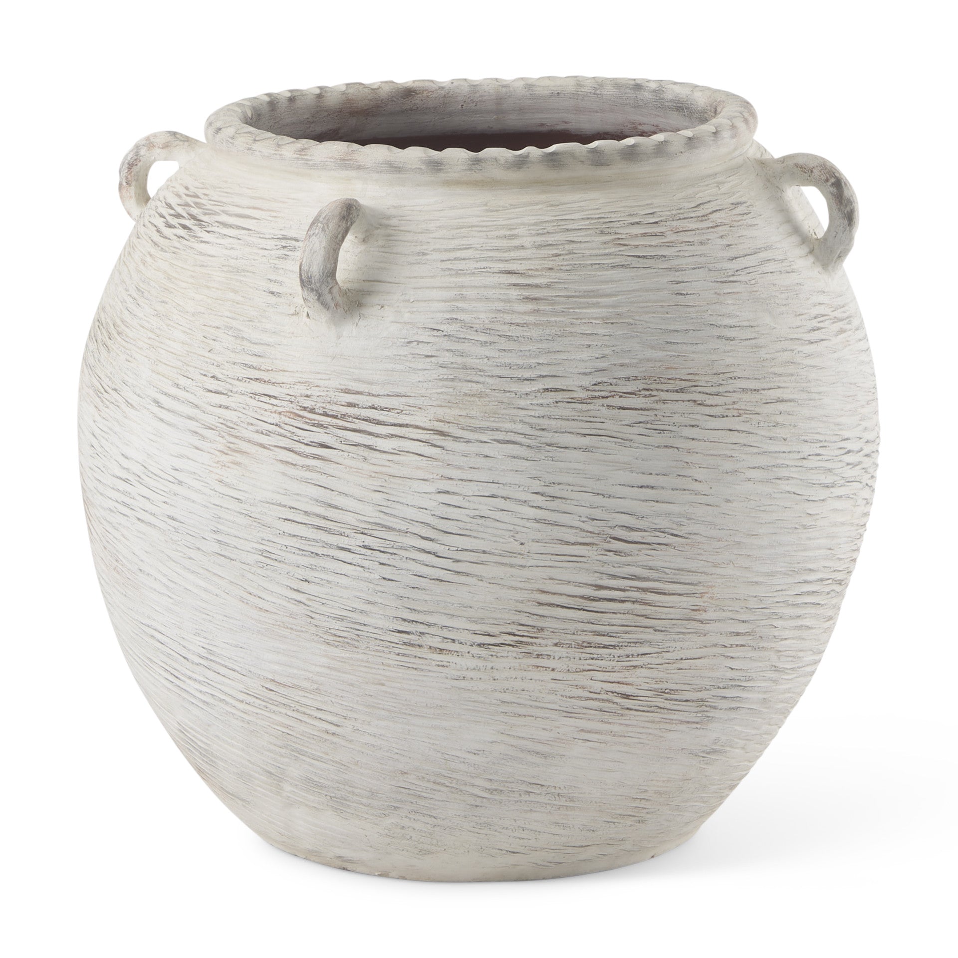 22" Cream Amphora Ceramic Floor Vase - Loft&Timber