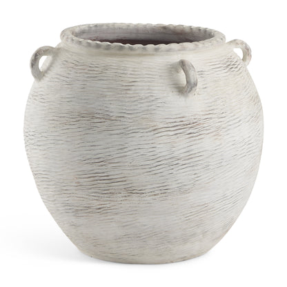 22" Cream Amphora Ceramic Floor Vase - Loft&Timber