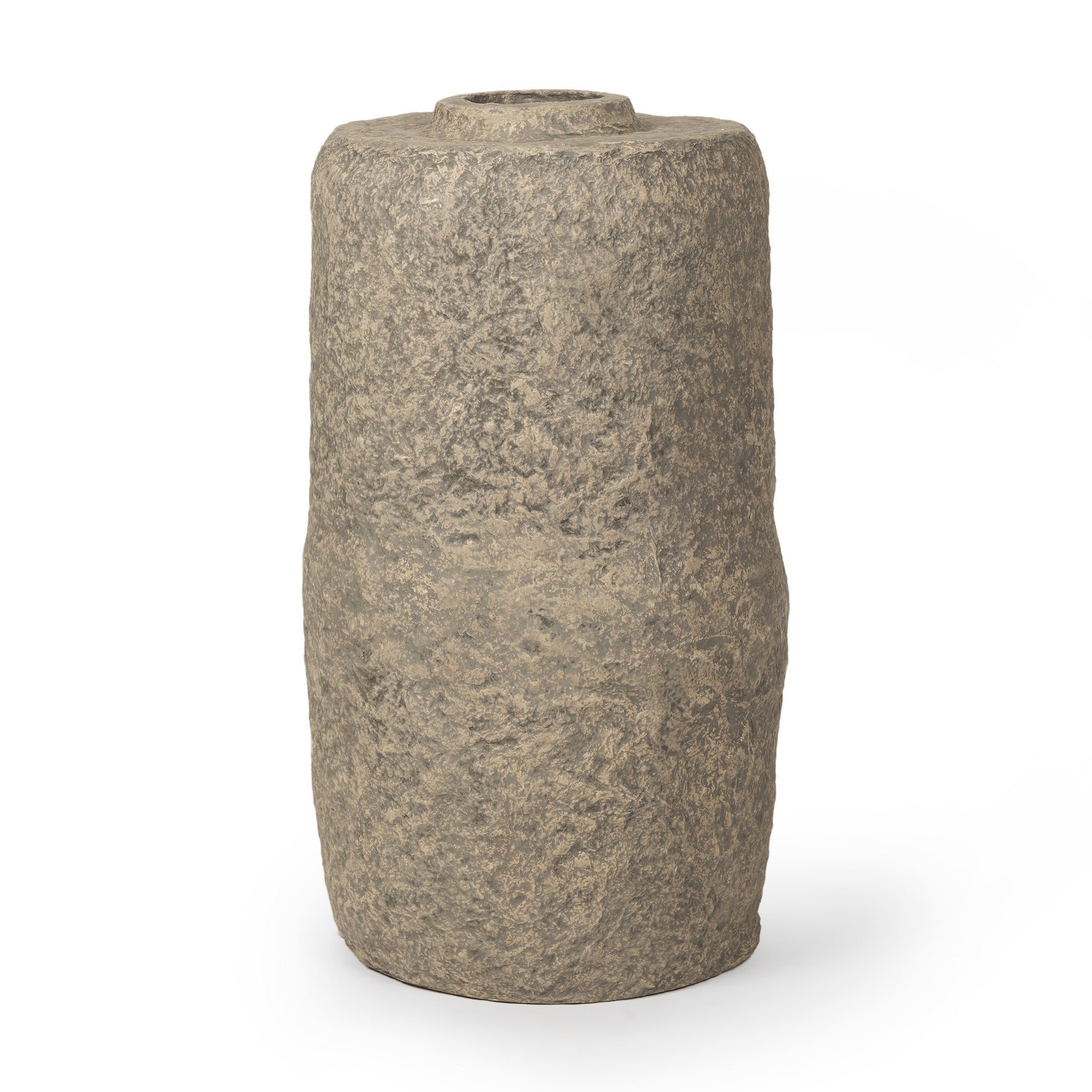 33" Gray Cylinder Ceramic Floor Vase - Loft&Timber