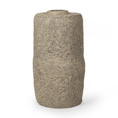 33" Gray Cylinder Ceramic Floor Vase - Loft&Timber