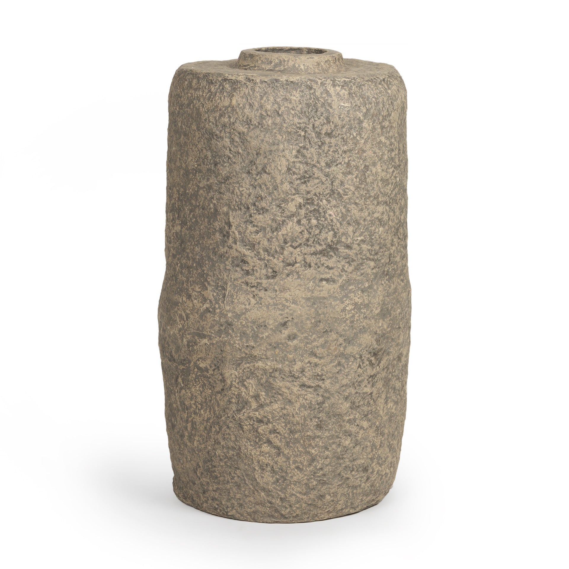 33" Gray Cylinder Ceramic Floor Vase - Loft&Timber
