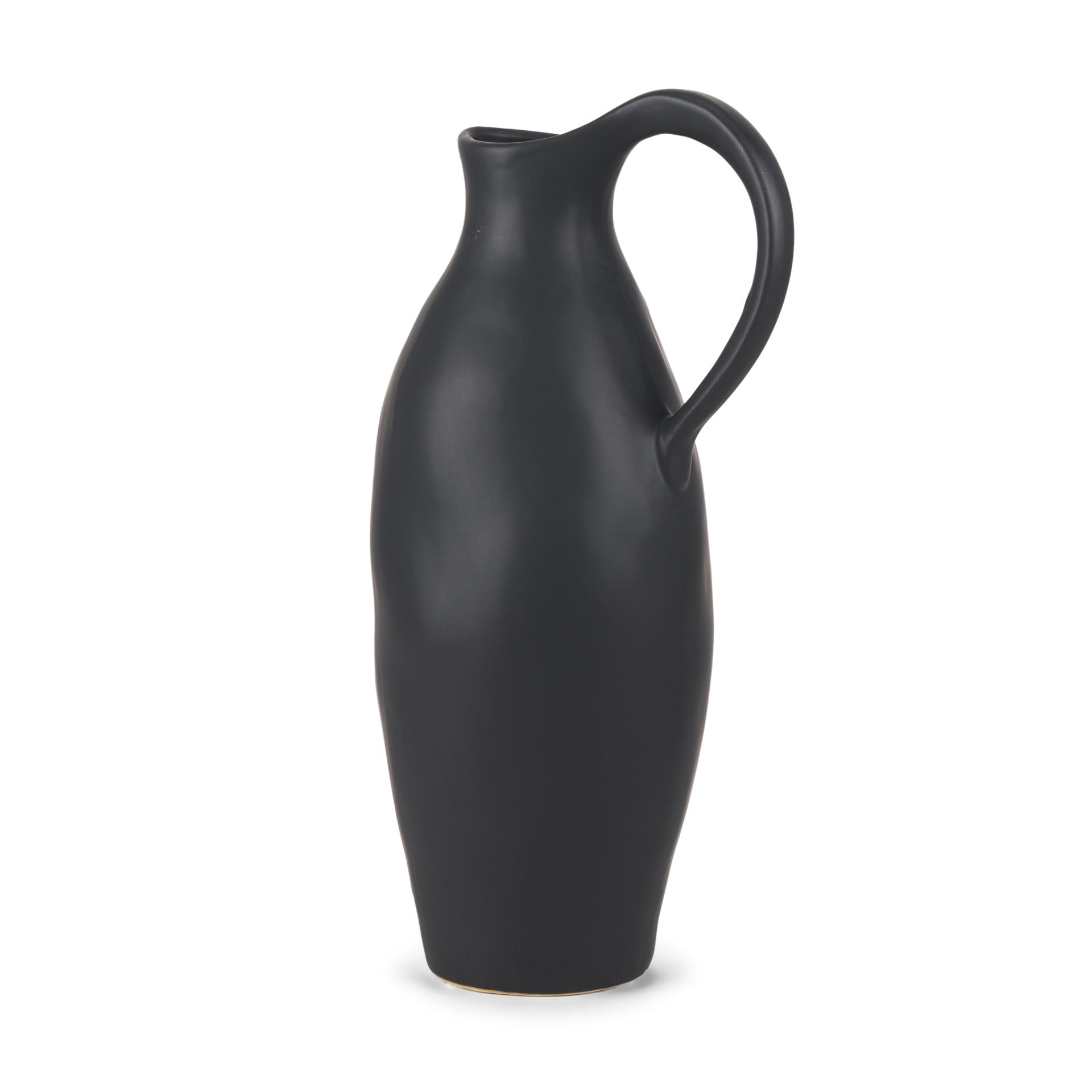 15" Black Bud Ceramic Jug Vase - Loft&Timber