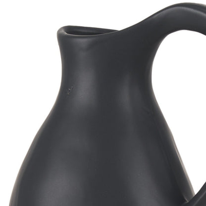 15" Black Bud Ceramic Jug Vase - Loft&Timber