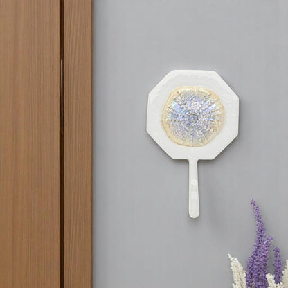 4" Pearl And White Cast Iron Sand Dollar Wall Hook-0
