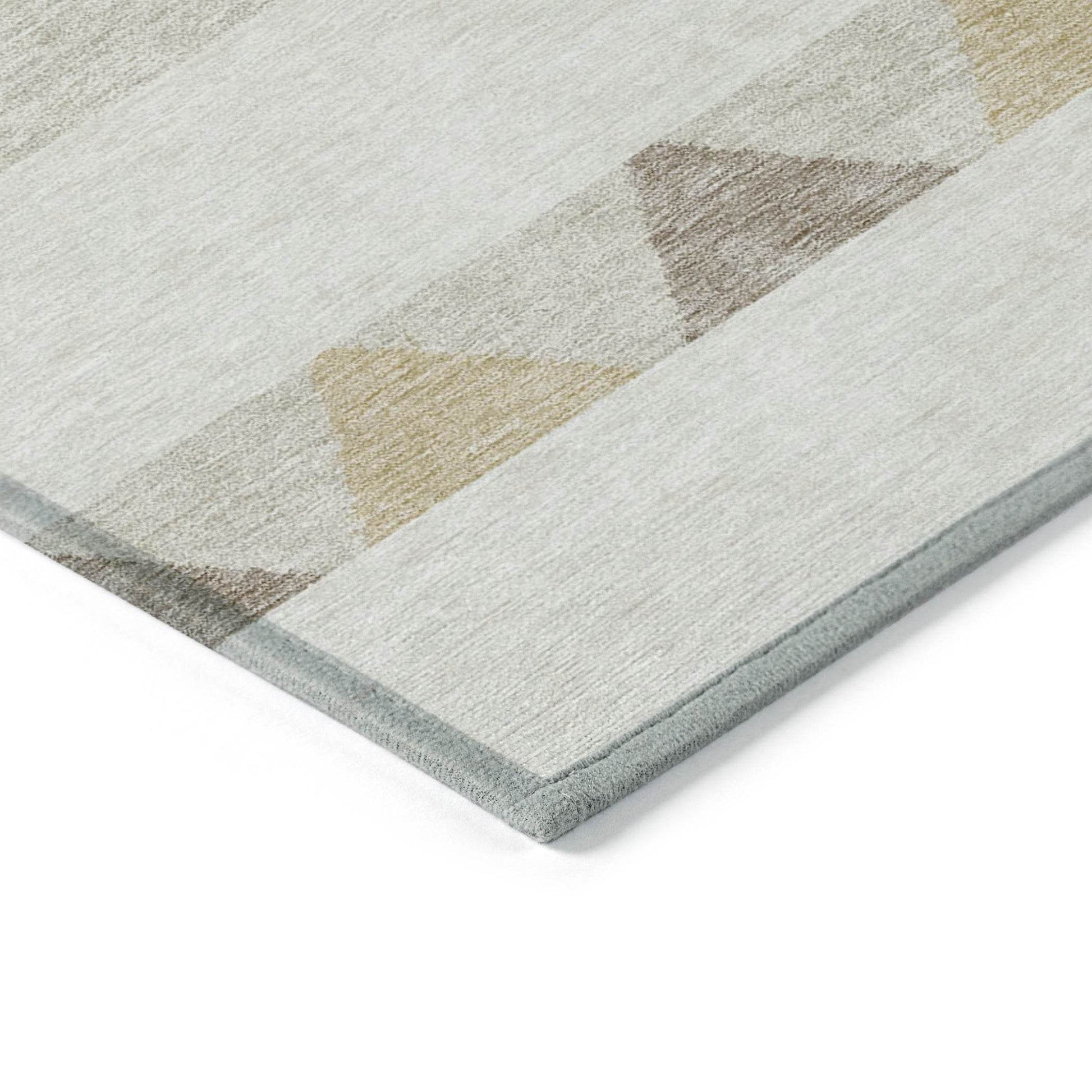 8' X 10' Ivory Beige And Taupe Southwestern Washable Indoor Outdoor Area Rug - Loft&Timber
