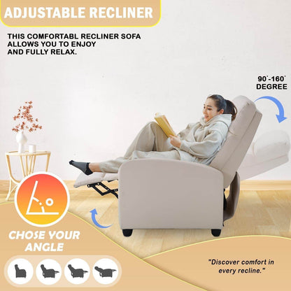 Recliner Chair in Beige - Loft&Timber