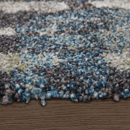 10' X 13' Gray Black And Ivory Abstract Distressed Area Rug - Loft&Timber