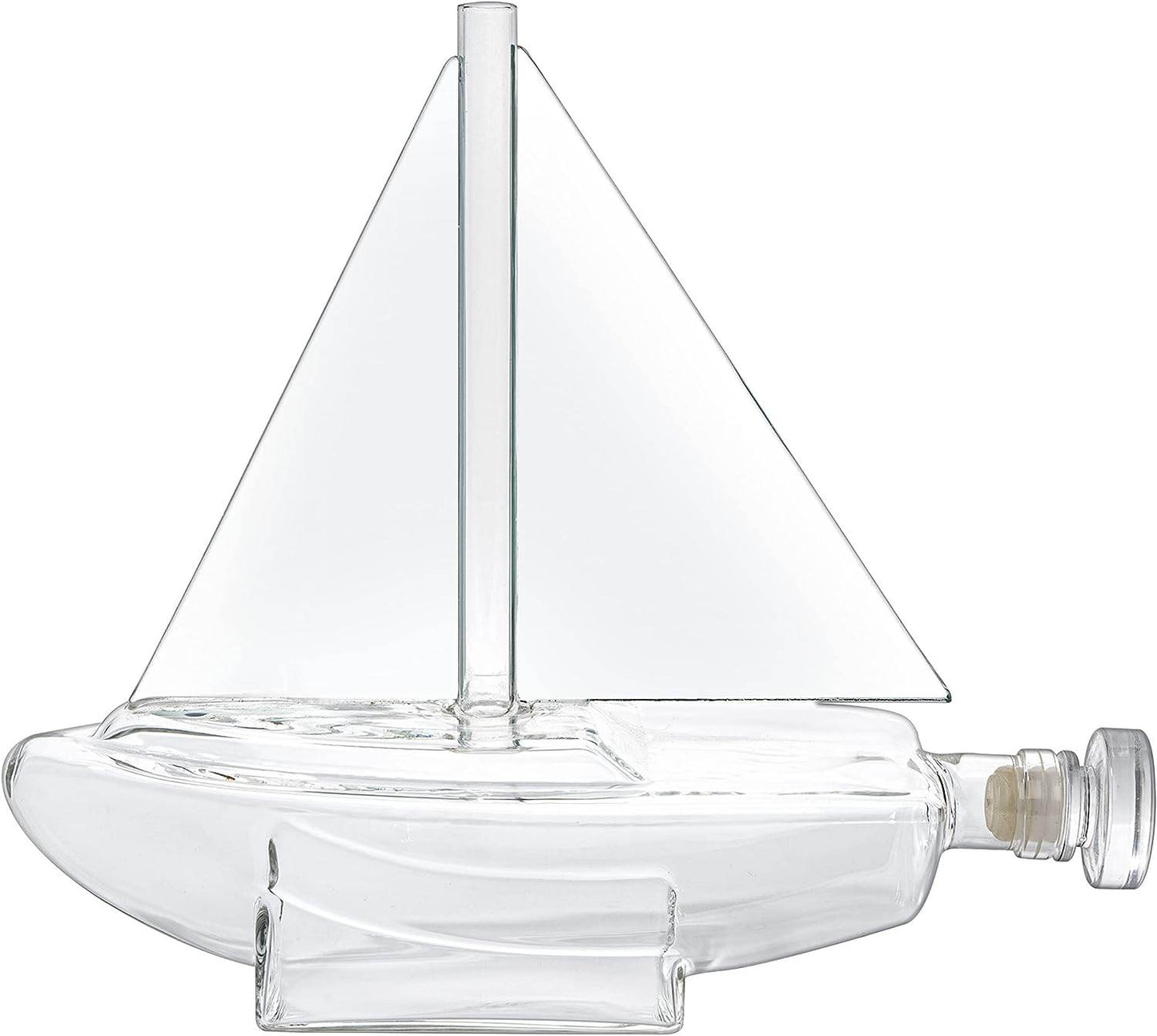 Sailboat Whiskey & Wine Decanter Ship - The Wine Savant Ship Decanter Set 750ml - Drink Dispenser for Wine, Whiskey, Ship In A Bottle Decanters Bar Set, Liquor Scotch Bourbon, Boating Mariner Gifts - Loft&Timber