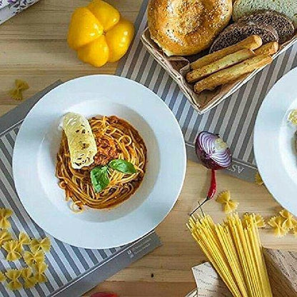 Professional Rolled Rim White Deep Plate 10" inch | 20 Oz - Loft&Timber