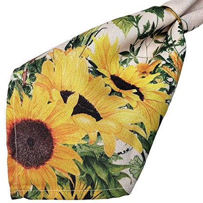 Charlo's Cloth Napkins Set of 4 SunFlower 16" by 16" - Yellow - Loft&Timber