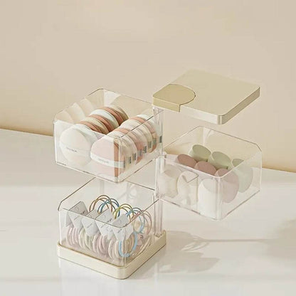 360° Rotating Makeup Organizer, Dustproof Storage - Loft&Timber