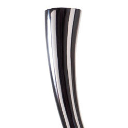 39" Silver Trumpet Aluminum Floor Vase - Loft&Timber