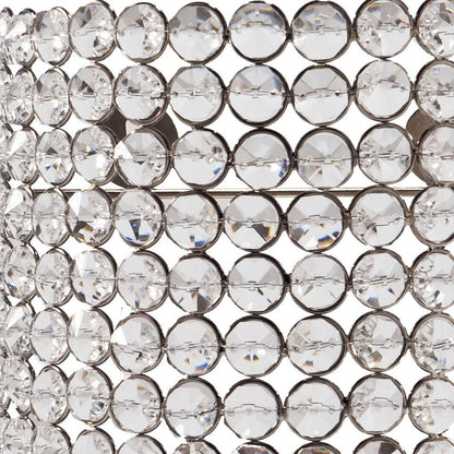 8" Clear And Silver Bejeweled Crystal Wall Sconce Candle Holder - Loft&Timber