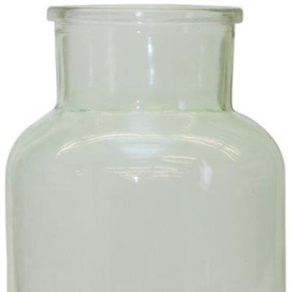 10" Green Round Glass Table Vase - Loft&Timber