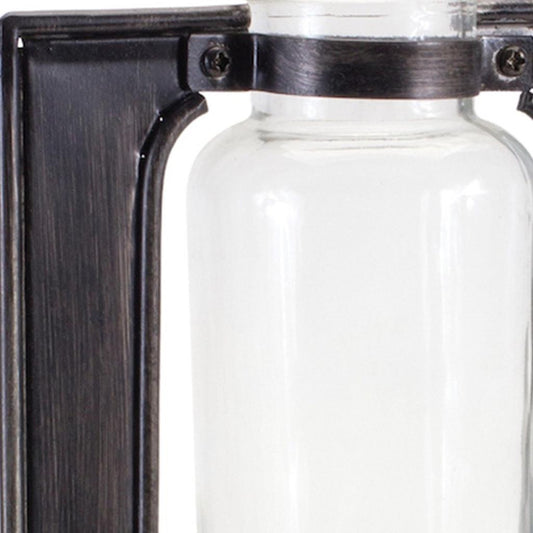 8" Black Round Metal Table Vase - Loft&Timber