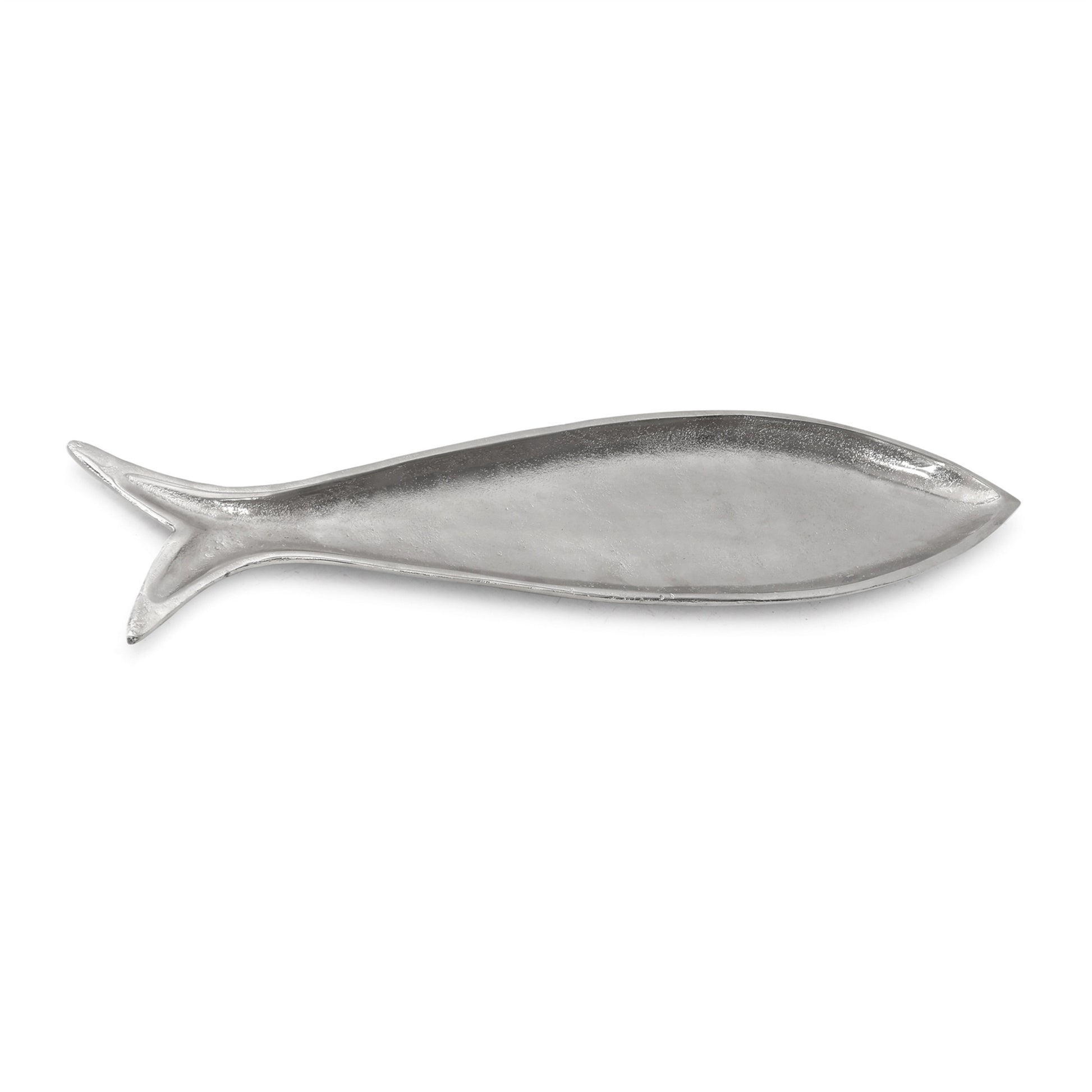 23" Silver Cast Aluminum Fish Serving Tray - Loft&Timber