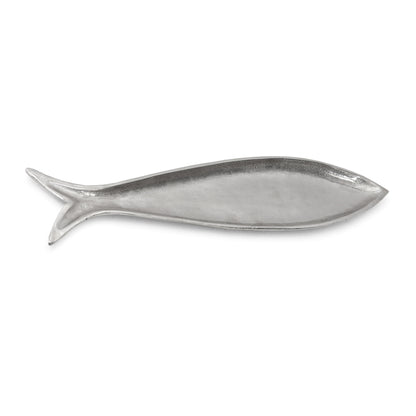 23" Silver Cast Aluminum Fish Serving Tray - Loft&Timber