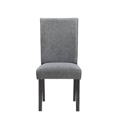 Set of Two Gray Upholstered Fabric Dining Side Chairs - Loft&Timber