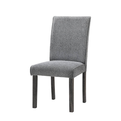 Set of Two Gray Upholstered Fabric Dining Side Chairs - Loft&Timber
