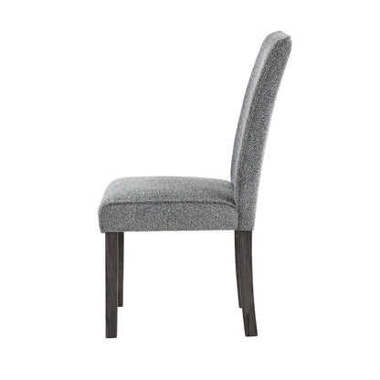 Set of Two Gray Upholstered Fabric Dining Side Chairs - Loft&Timber