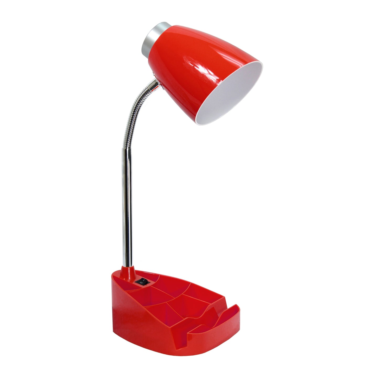 19" Red Swing Arm Table Lamp - Loft&Timber