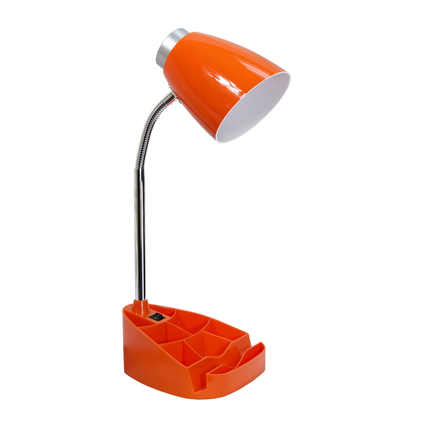19" Orange Swing Arm Table Lamp - Loft&Timber
