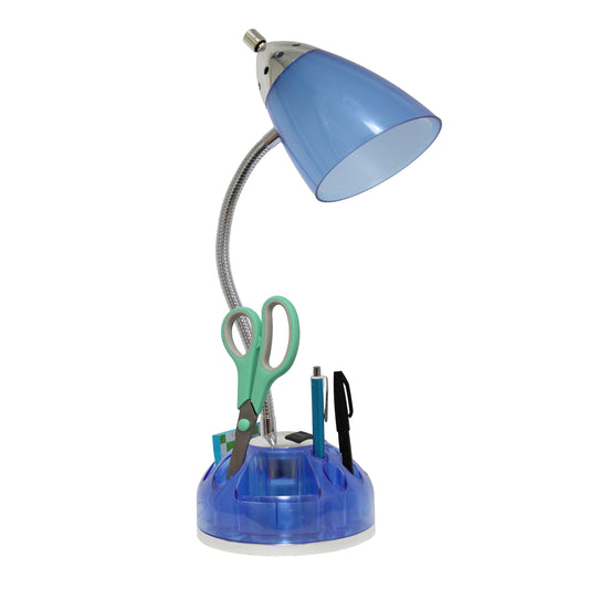 20" Blue Swing Arm Table Lamp - Loft&Timber