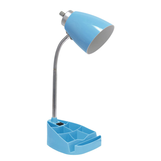 19" Blue Swing Arm Table Lamp - Loft&Timber
