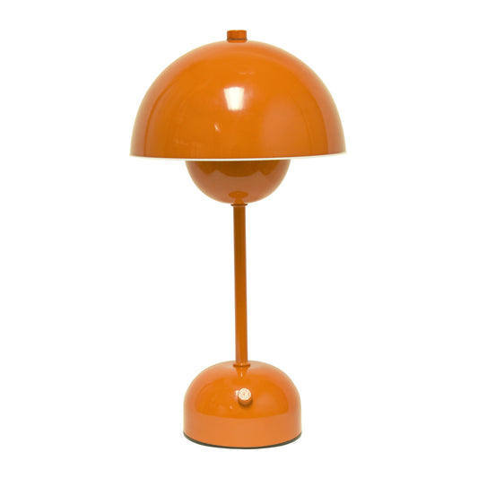 12" Orange Metal Table Lamp - Loft&Timber