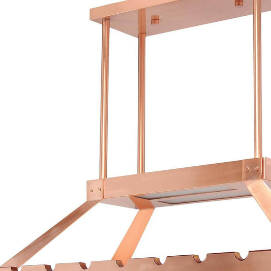 Copper Kitchen Island Iron LED Edison Bulb Flush Ceiling Light - Loft&Timber