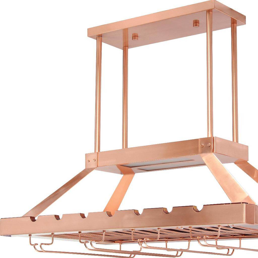 Copper Kitchen Island Iron LED Edison Bulb Flush Ceiling Light - Loft&Timber