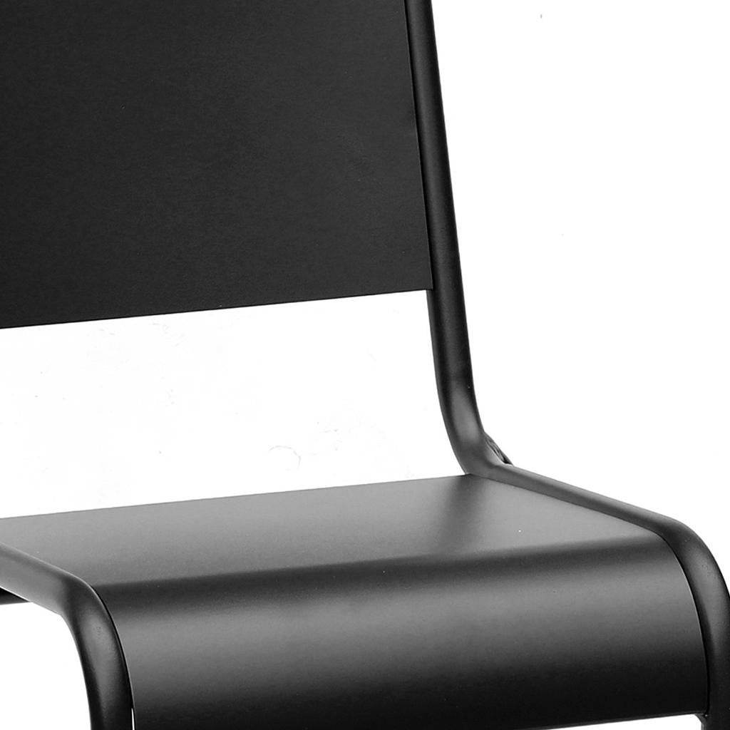 Set of Two Black Aluminum Dining Side Chairs - Loft&Timber