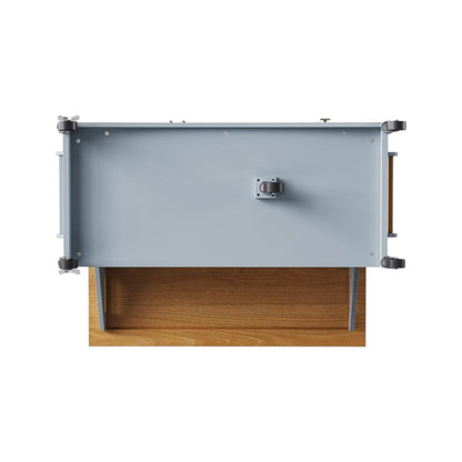 52" Light Blue Wood Rolling Kitchen Island-4