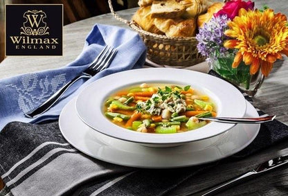 Professional Rolled Rim White Deep Plate 10" inch | 20 Oz - Loft&Timber