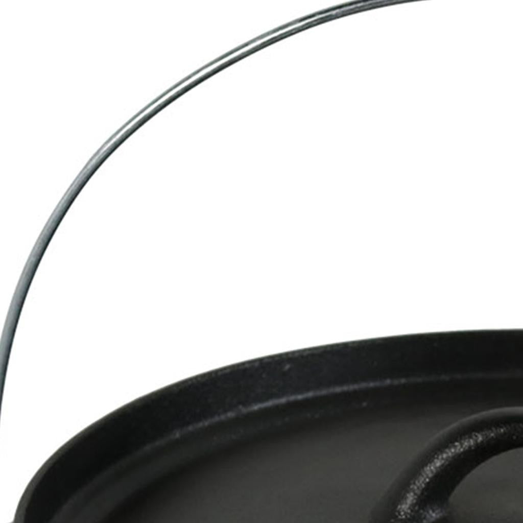 12" Black Cast Iron Dutch Oven Stock Pot-5