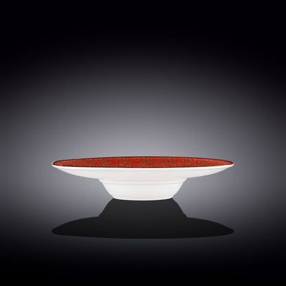 Red Porcelain Deep Soup or Salad Plate 10.5" inch | 8 Fl Oz | - Loft&Timber