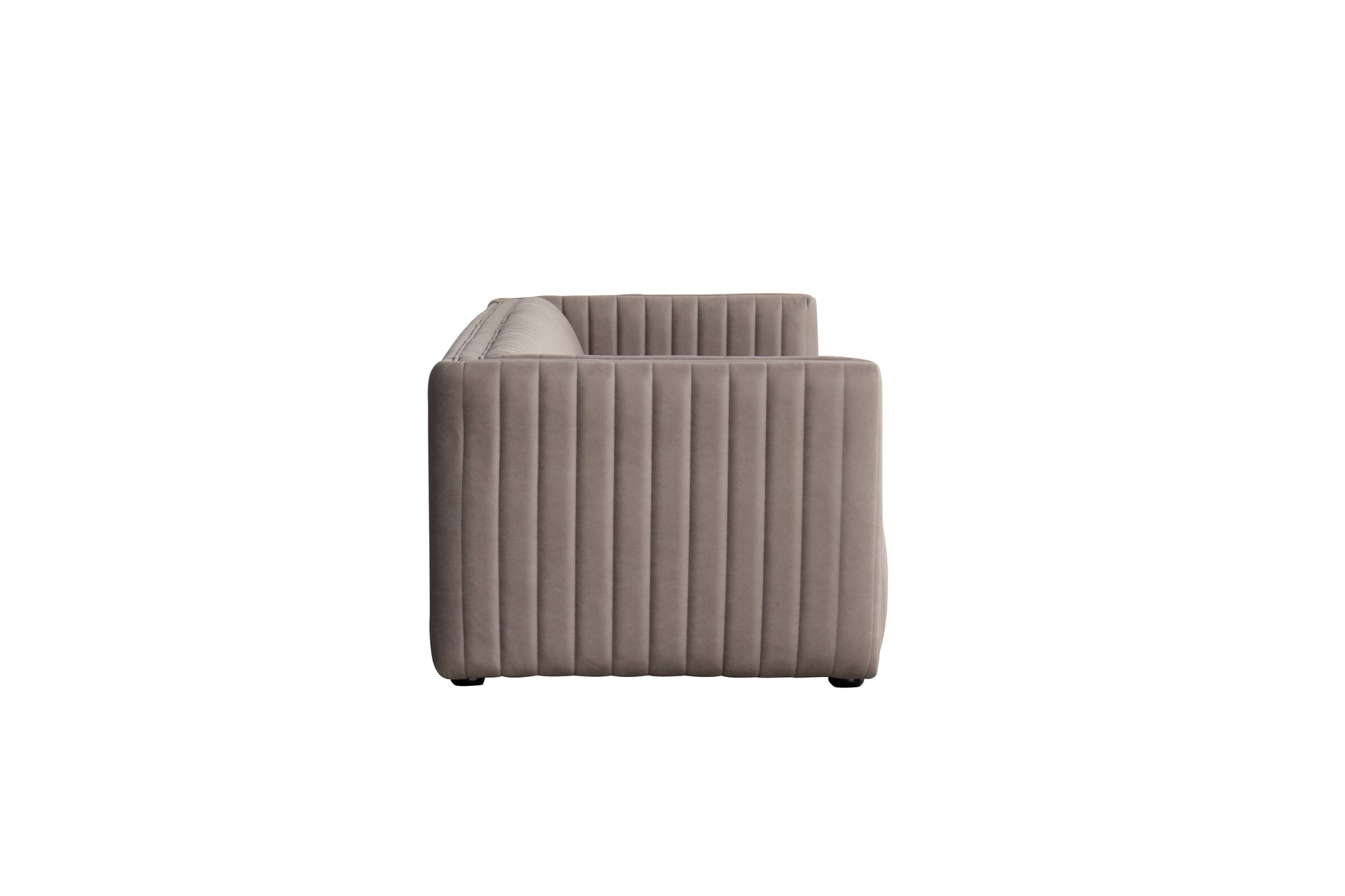 98" Light Brown Fabric Solid Wood Sofa-4