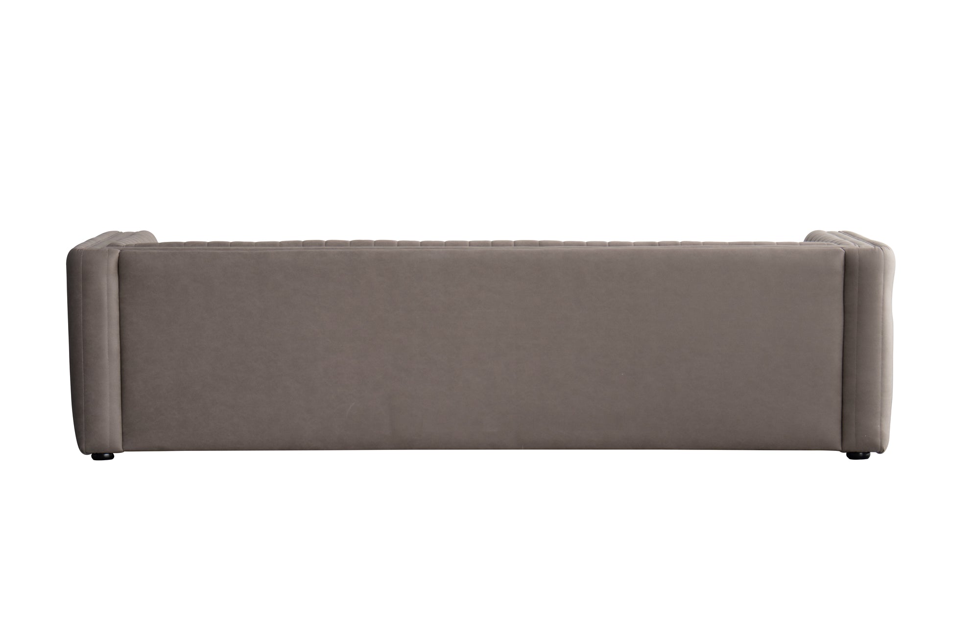 98" Light Brown Fabric Solid Wood Sofa-5
