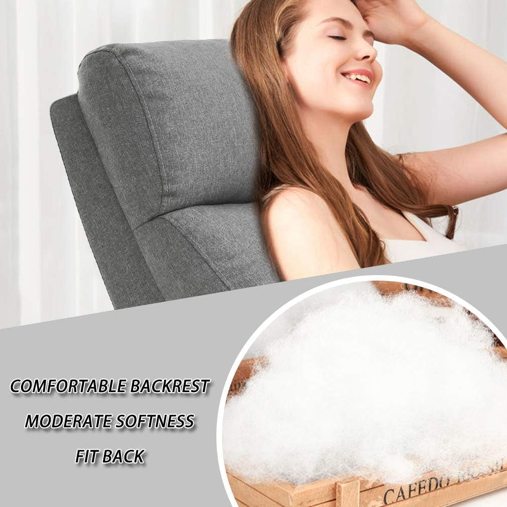 Recliner Chair for Living Room Home Theater Seating Single Reclining Sofa Lounge with Padded Seat Backrest (Grey)-2