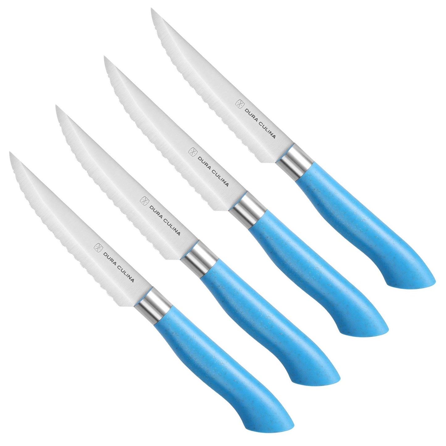 EcoCut 4 Piece Steak Knife Set, Blue - Loft&Timber