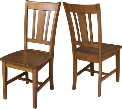 International Concepts San Remo Pecan Parawood Dining Chair-3