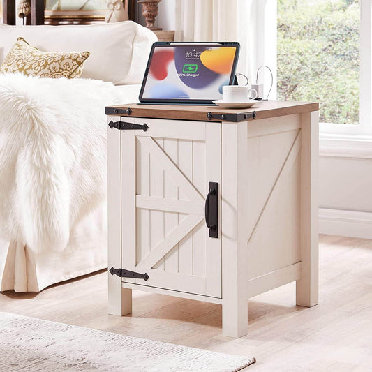 Nightstand with Charging, Antique-0